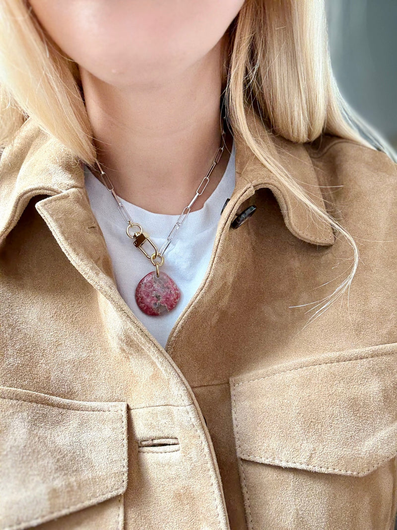 Collier Thulite #124