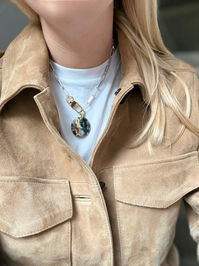 Collier Jaspe Océan #124