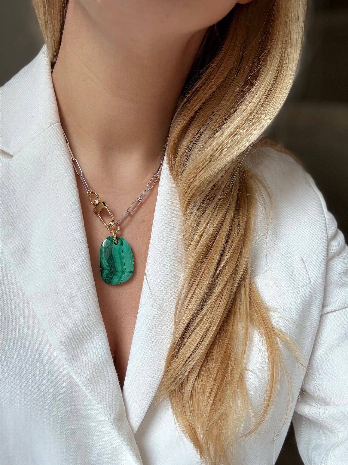 Collier Malachite #124