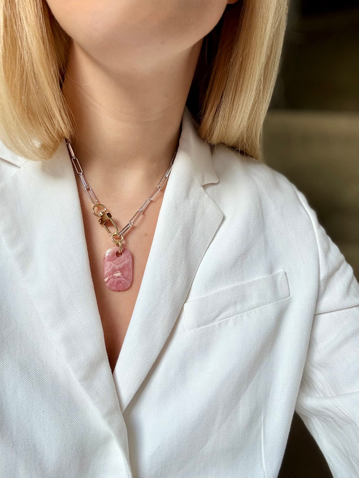 Collier Rhodocrosite #124