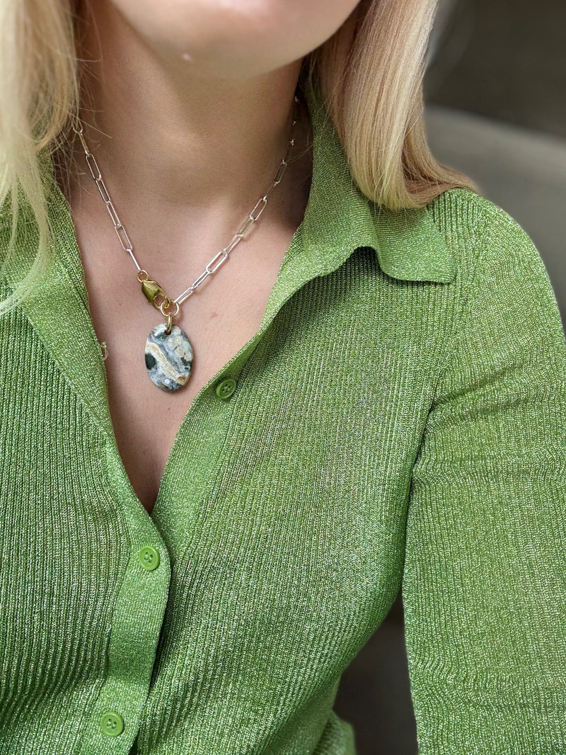 Collier Jaspe Océan #224