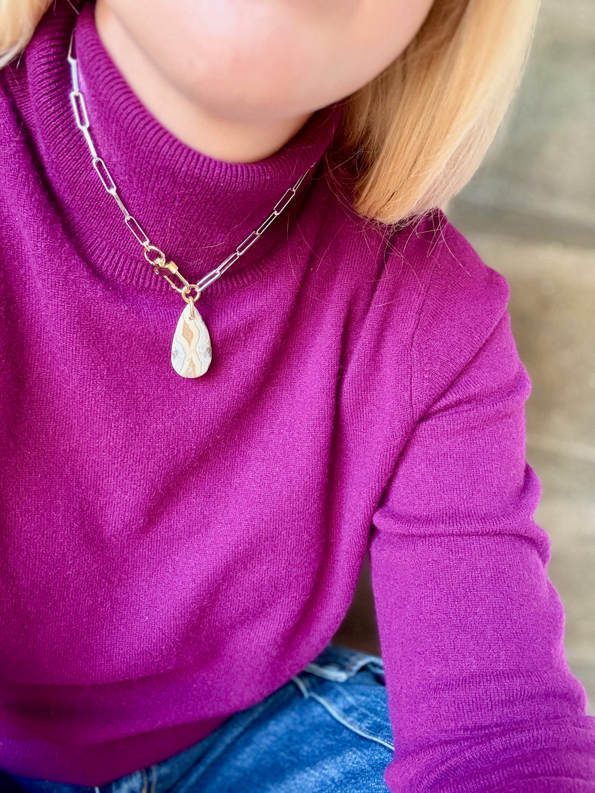 Collier Jaspe Océan #324