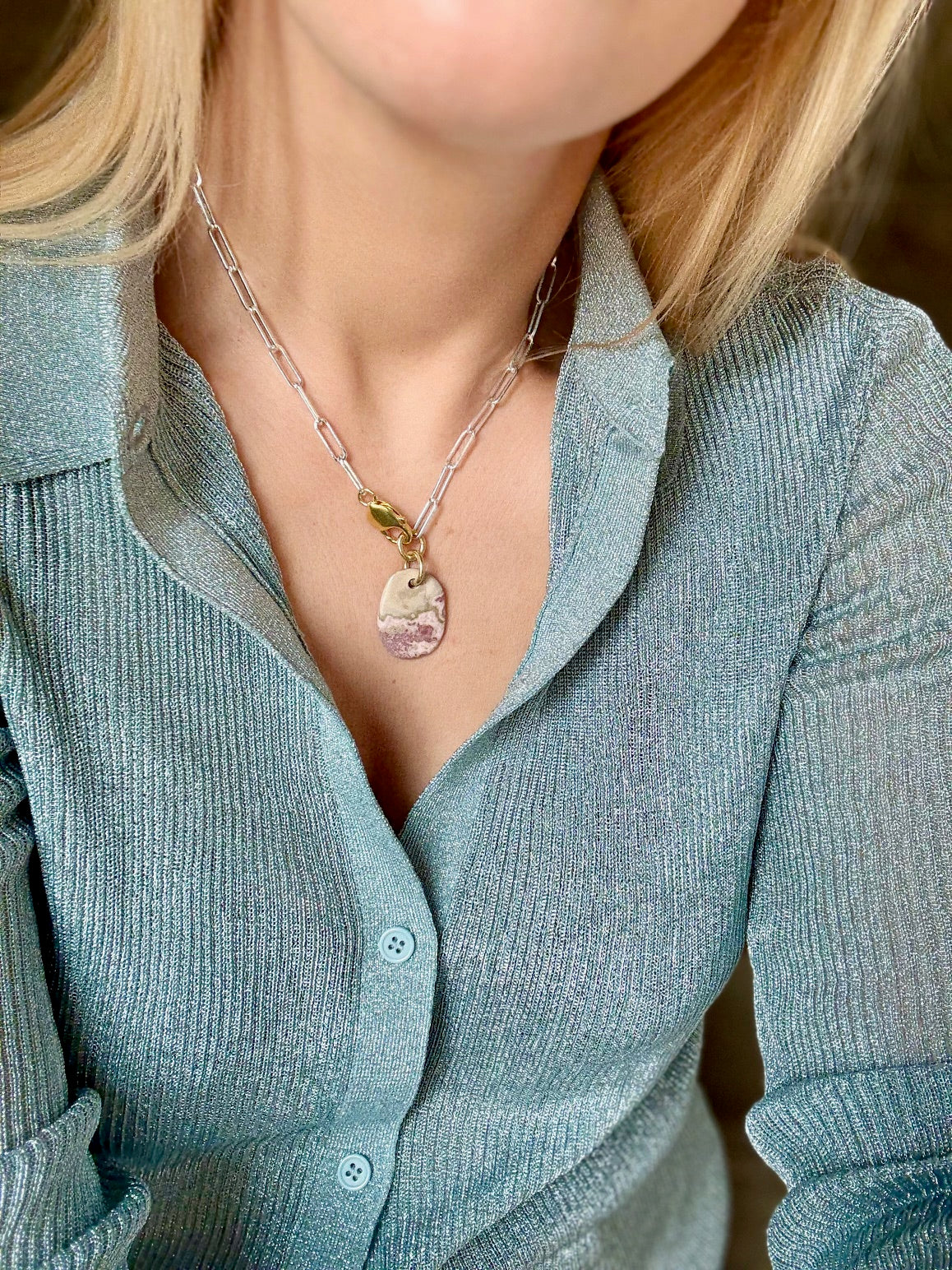 Collier Rhodocrosite #424