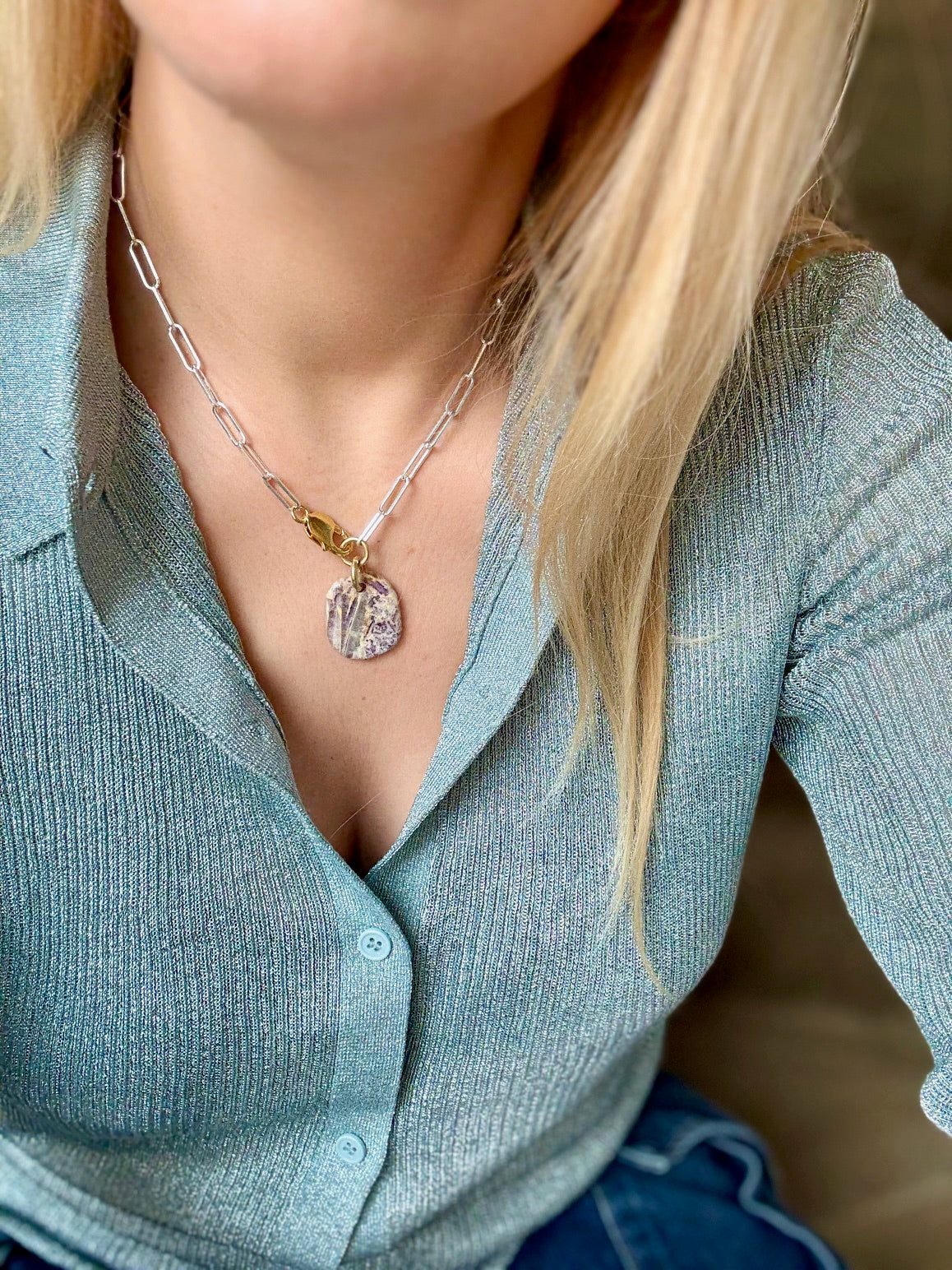 Collier Charoïte #424