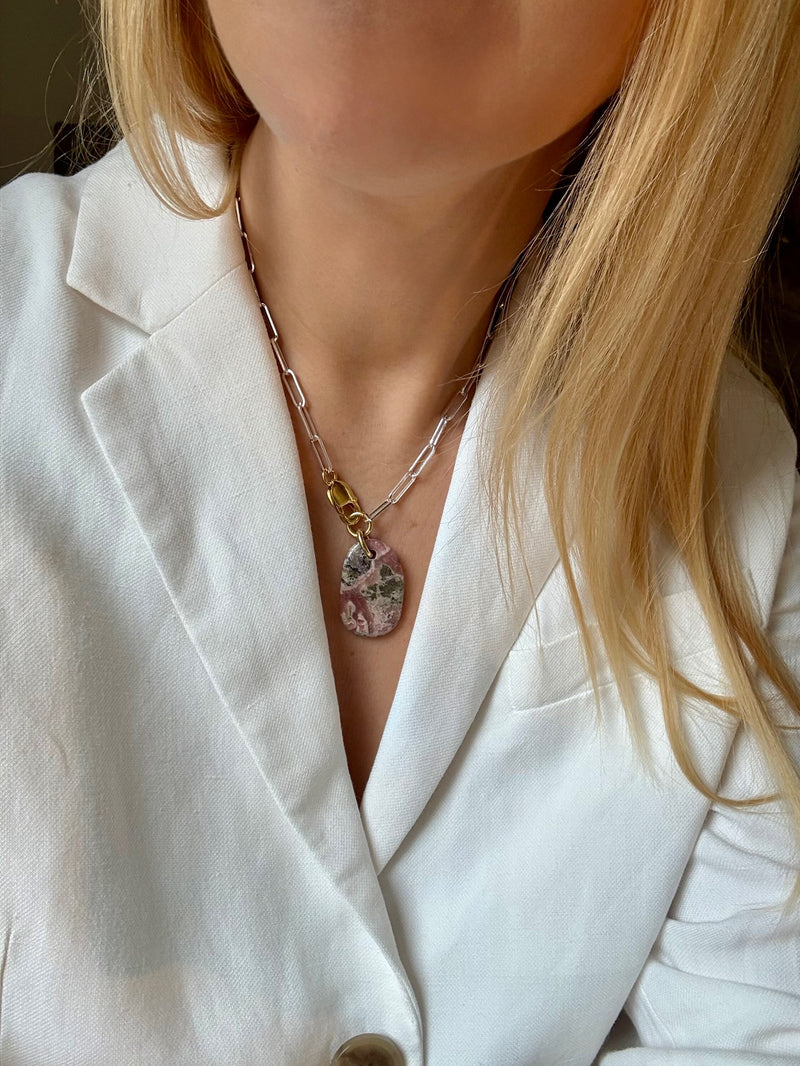 Collier Rhodocrosite #624