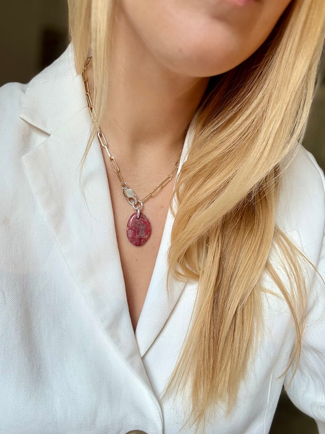 Collier Thulite #624