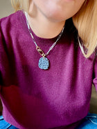 Collier Obsidienne Neige #824