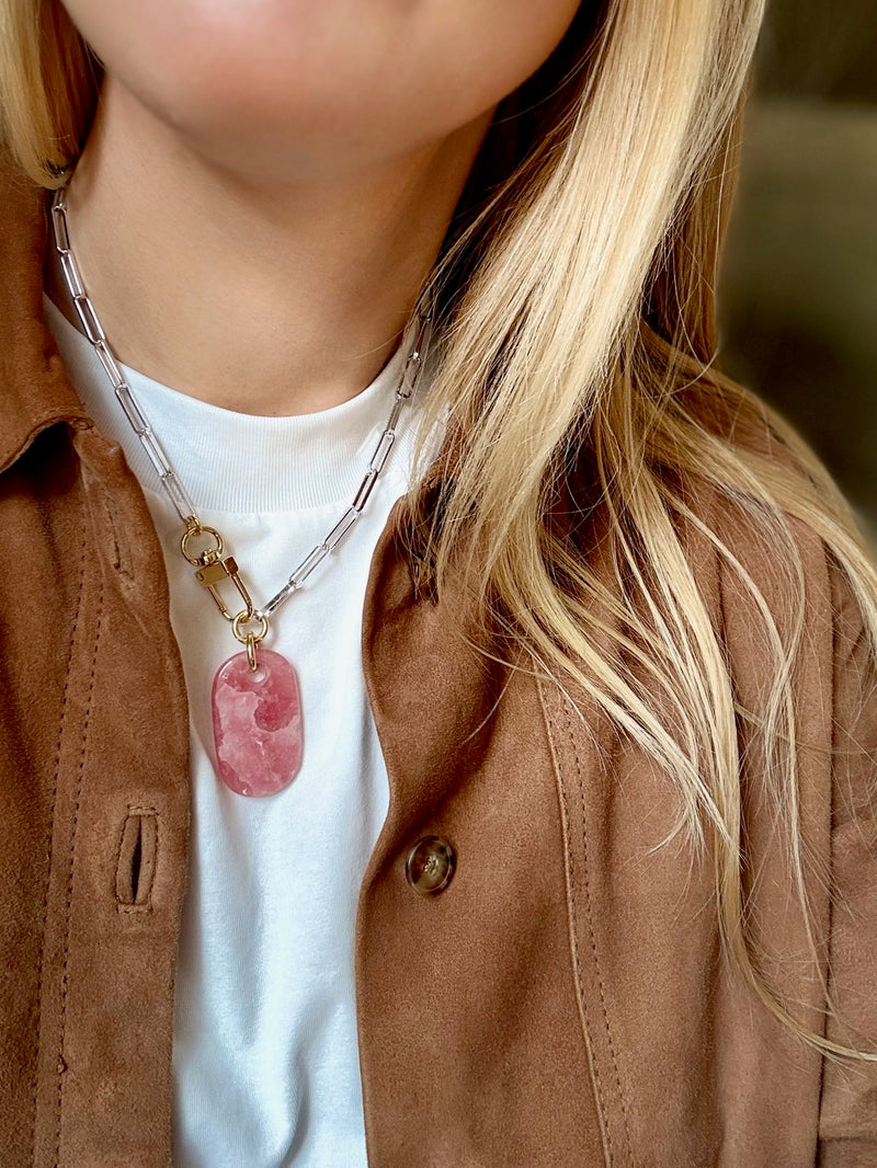 Collier Rhodocrosite #724