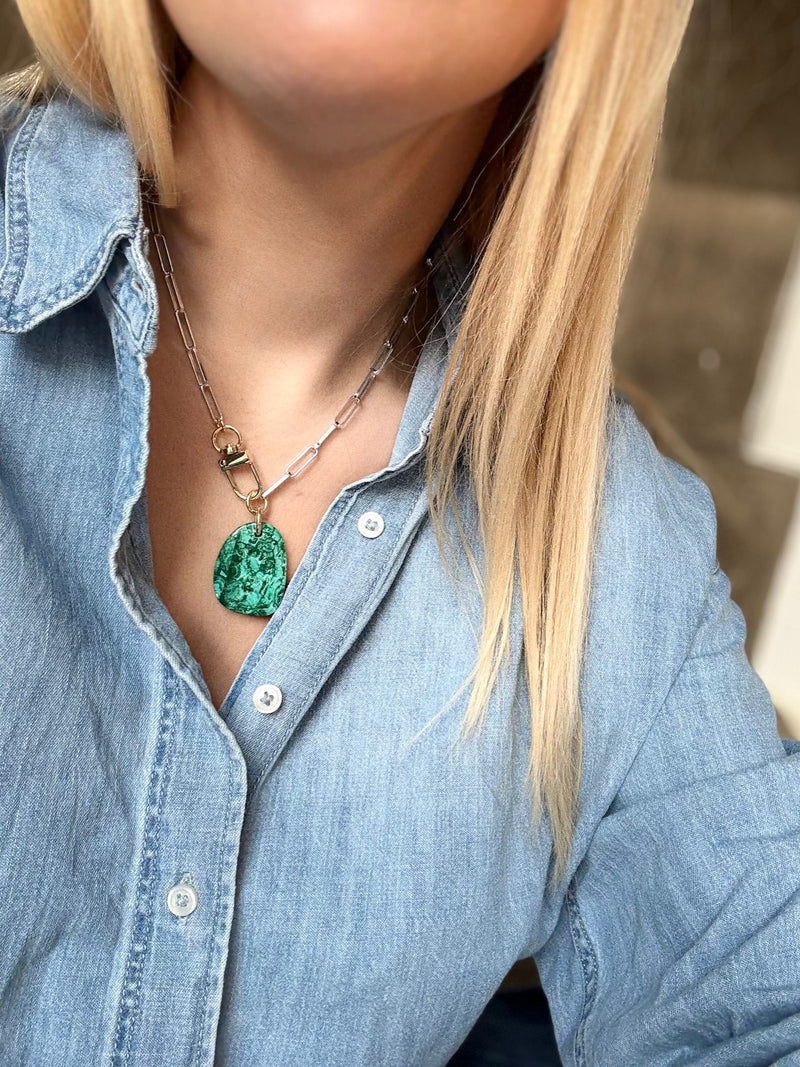 Collier Malachite #324