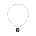 Collier Jaspe Feuille d'Argent #424