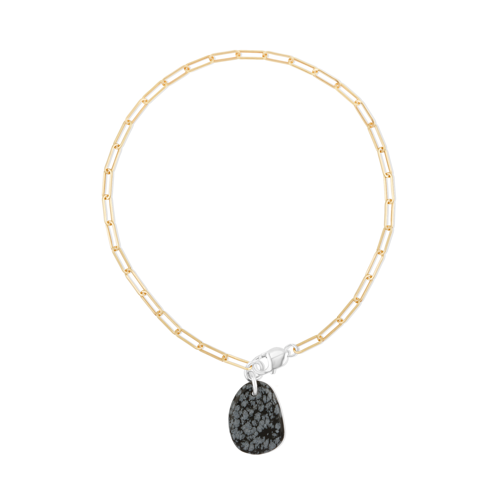 Collier Obsidienne Neige #224