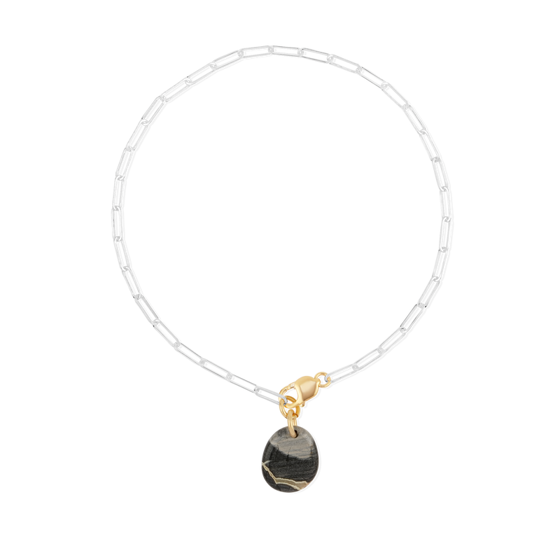 Collier Jaspe Feuille d'Argent #224