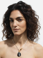 Collier Jaspe Feuille d'Argent #824