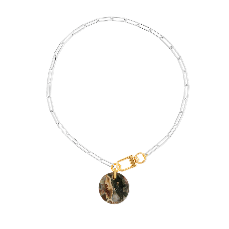 Collier Jaspe Océan #124