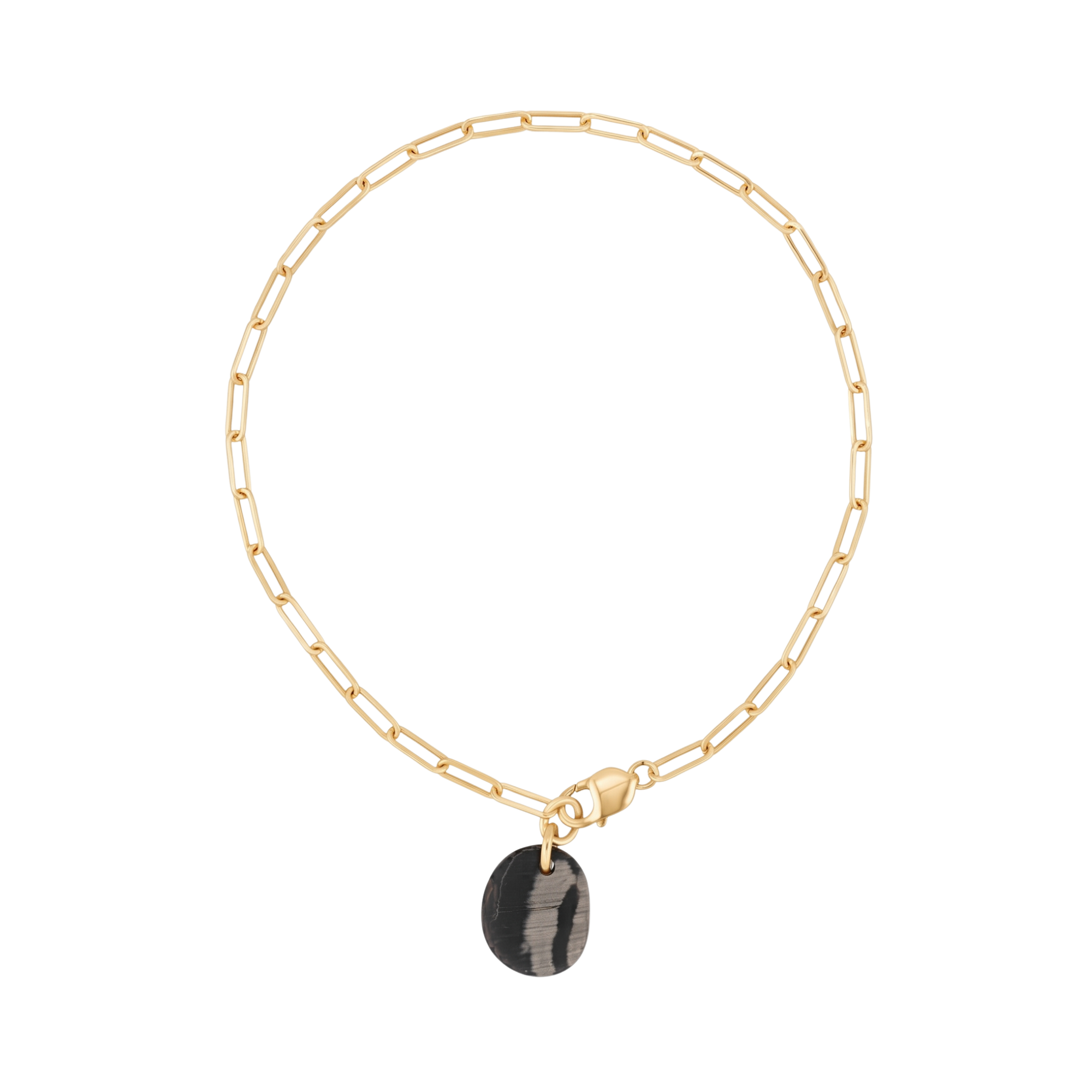 Collier Fragment Jaspe Feuille d'Argent #424