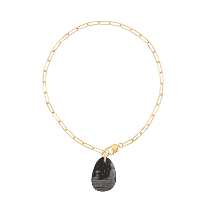 Collier Fragment Jaspe Feuille d'Argent #524