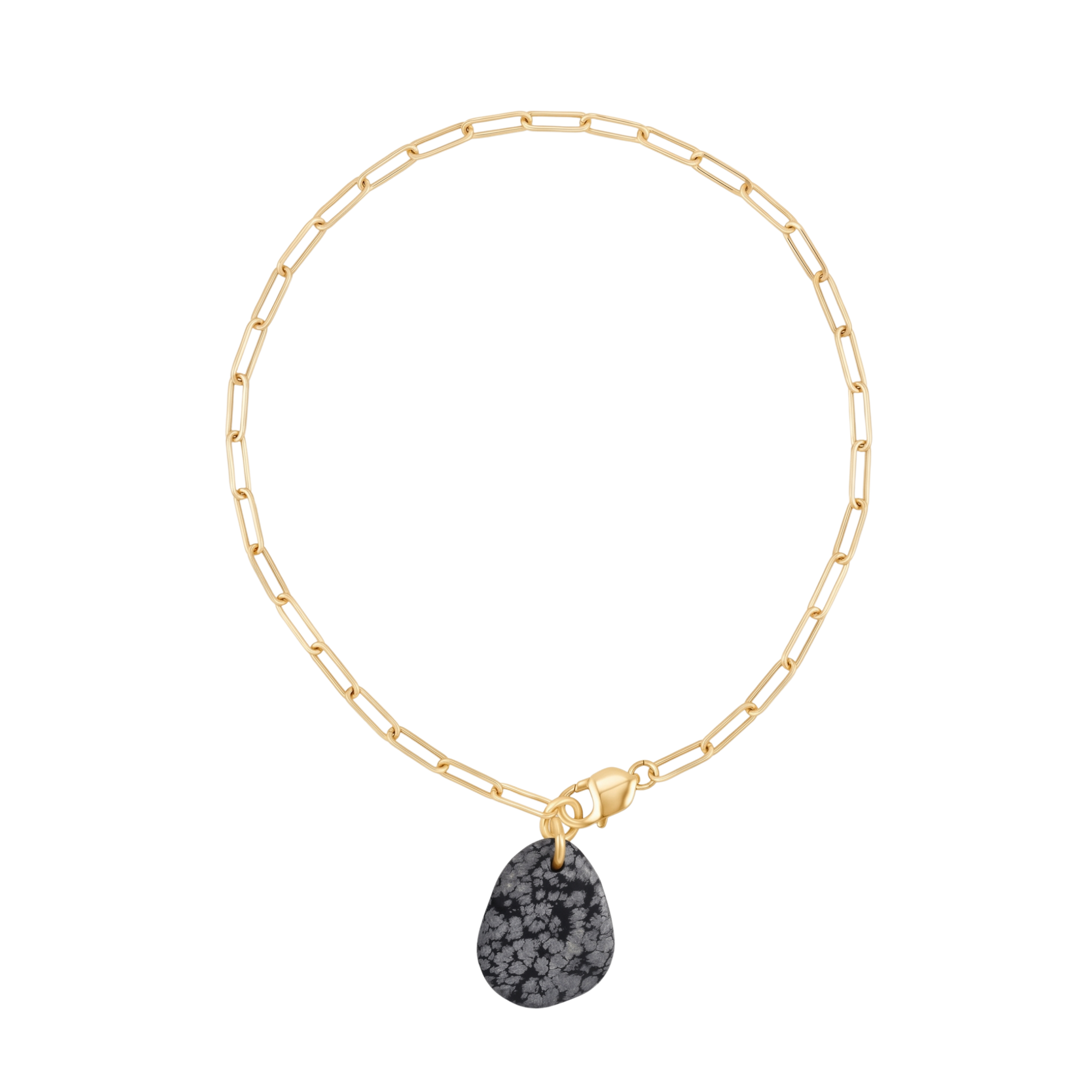 Collier Fragment Obsidienne Neige  #624