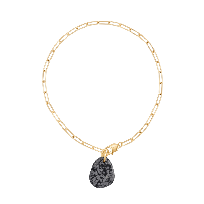 Collier Fragment Obsidienne Neige  #624