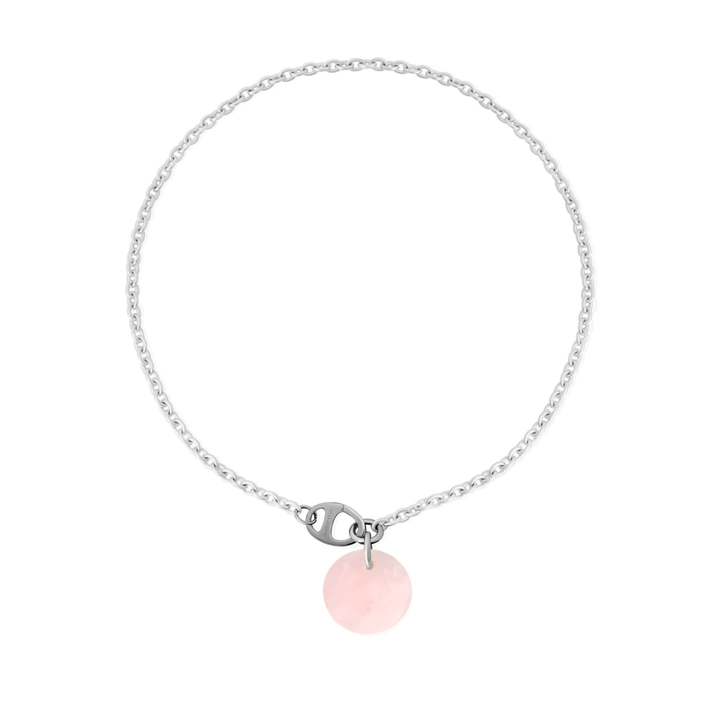 Collier Cabochon Quartz Rose - Maru