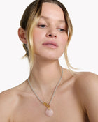 Necklace Cabochon Rose Quartz - Maru 