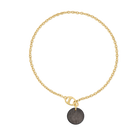 Necklace Cabochon Silver Sheen Obsidian - Maru 