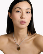 Necklace Cabochon Tiger's Eye - Sakura 