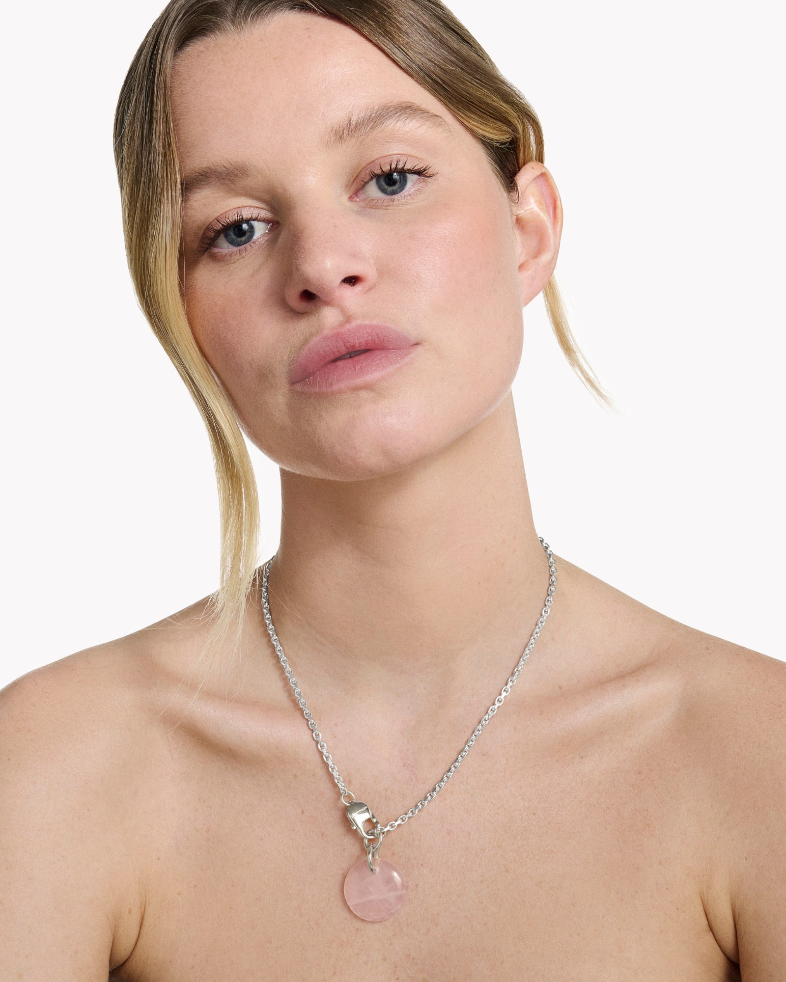 Necklace Cabochon Rose Quartz - Sakura