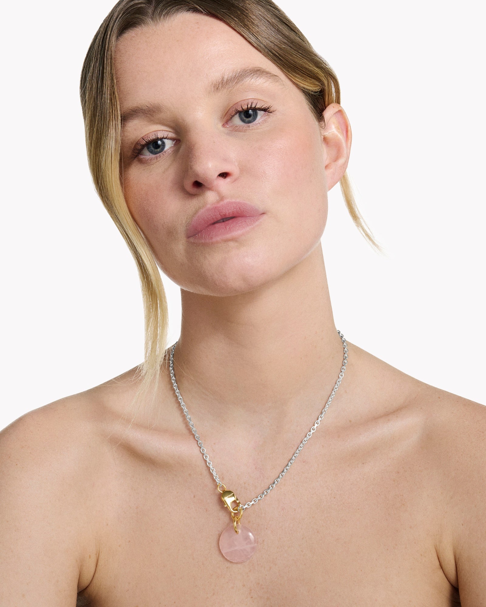 Necklace Cabochon Rose Quartz - Sakura