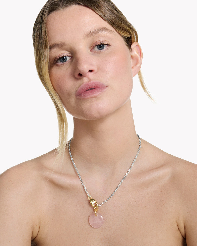 Collier Cabochon Quartz Rose - Sakura
