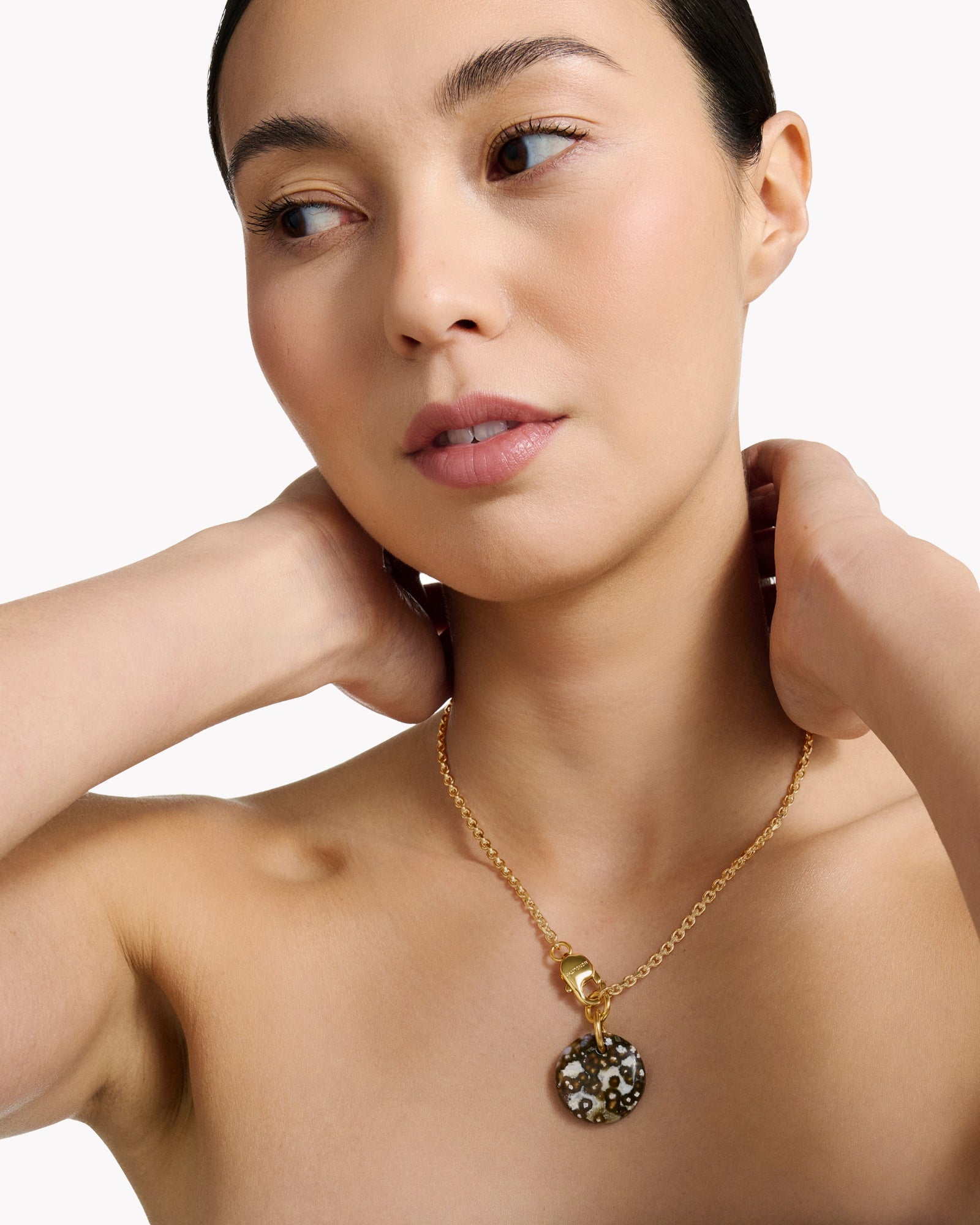Necklace Cabochon Ocean Jasper - Sakura 
