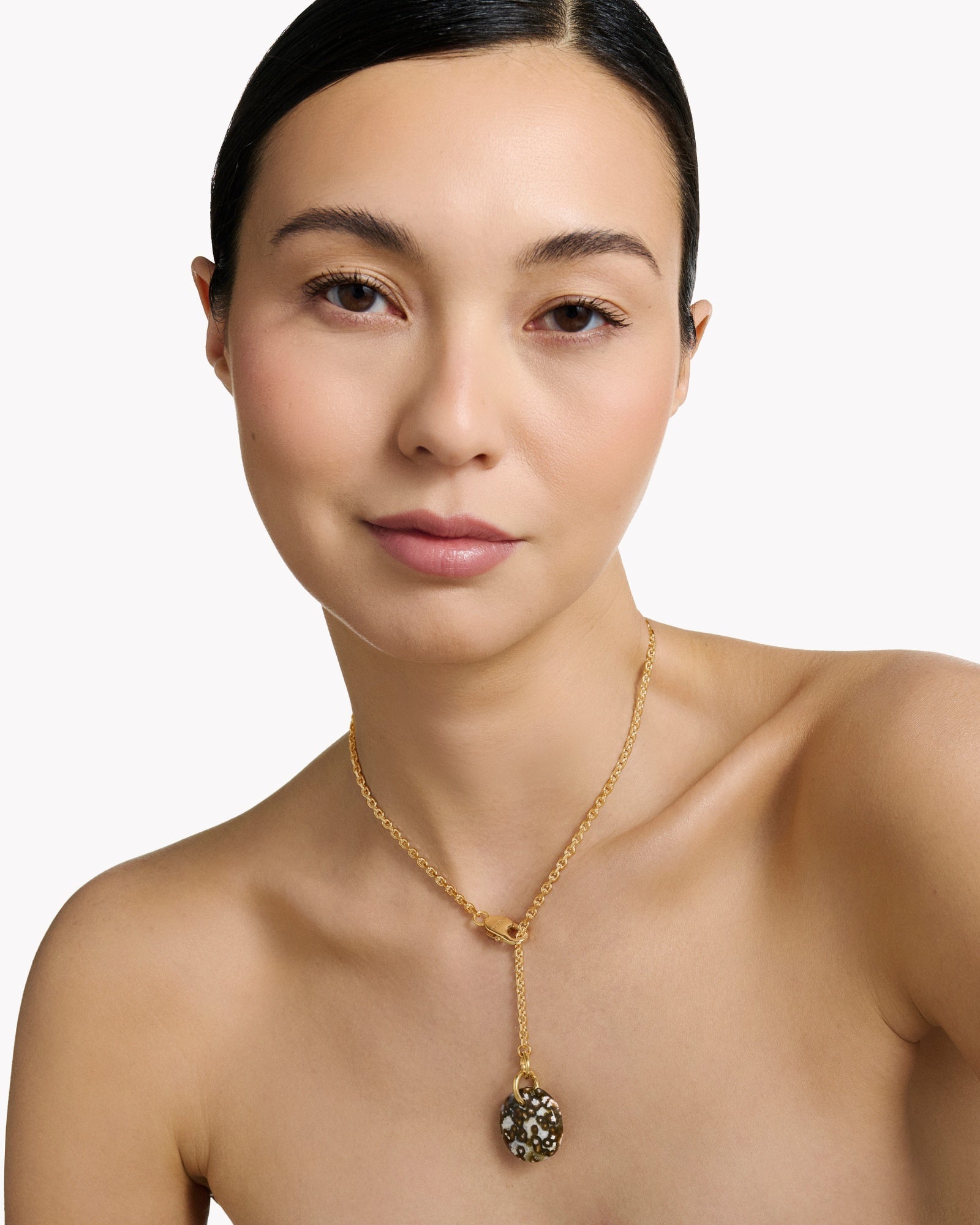 Necklace Cabochon Ocean Jasper - Sakura 
