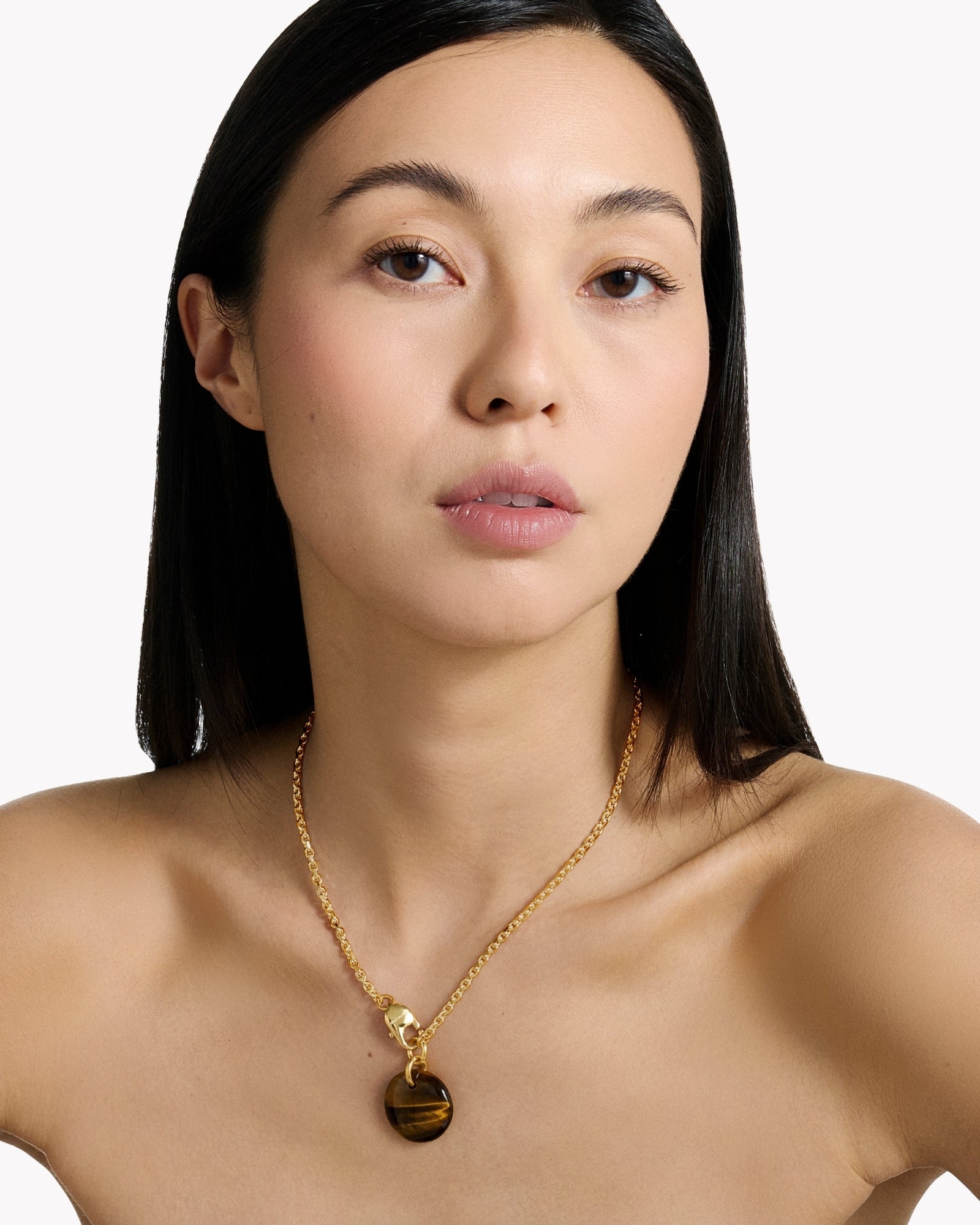Necklace Cabochon Tiger's Eye - Sakura 