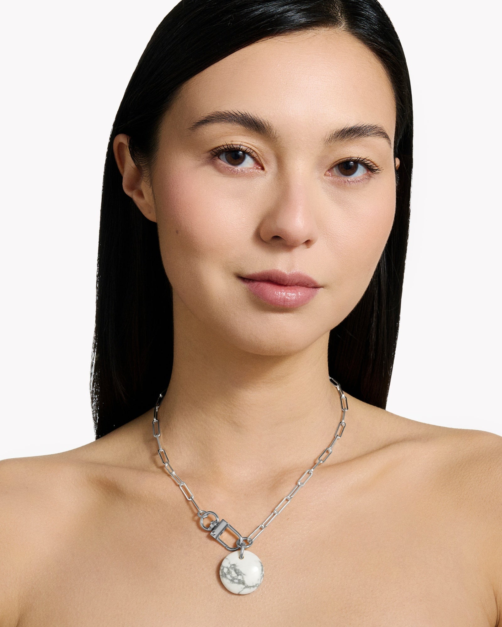 Necklace Cabochon Howlite - Tadao