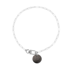Necklace Cabochon Silver Sheen Obsidian - Tadao