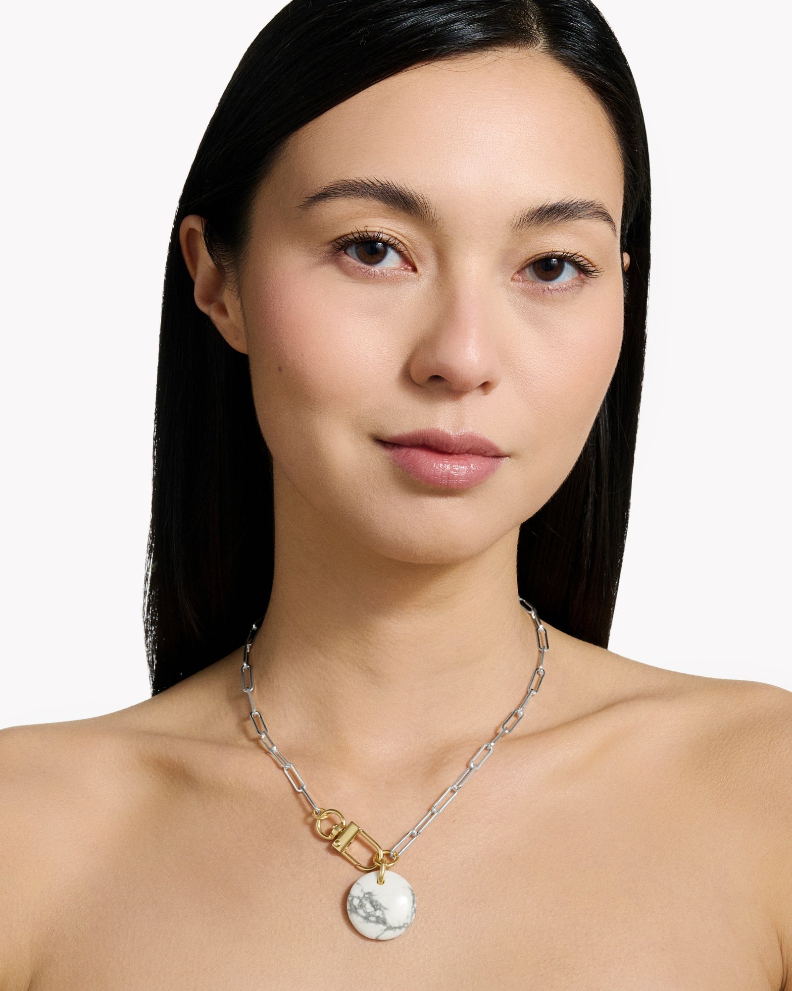 Necklace Cabochon Howlite - Tadao