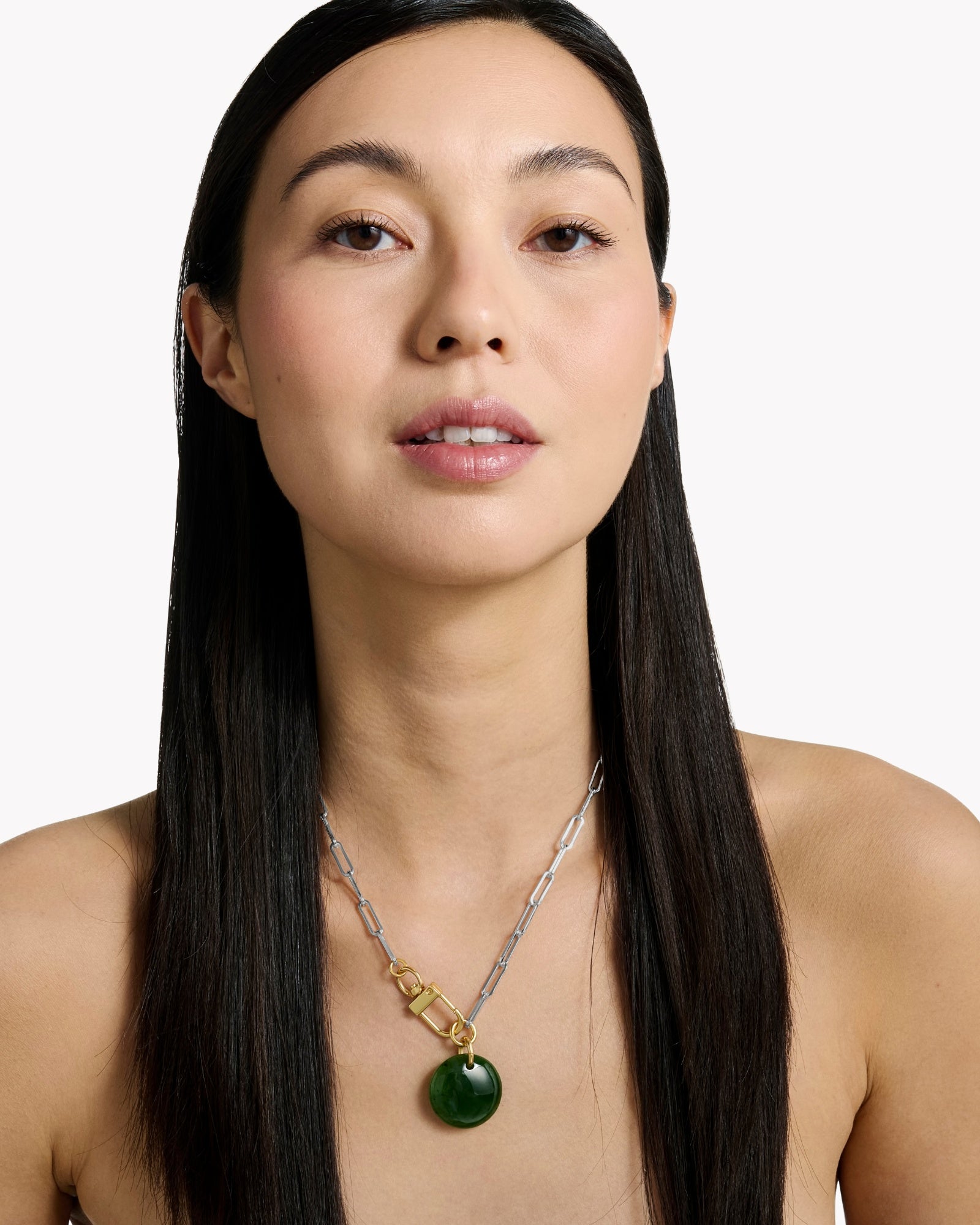 Necklace Cabochon Jade - Tadao