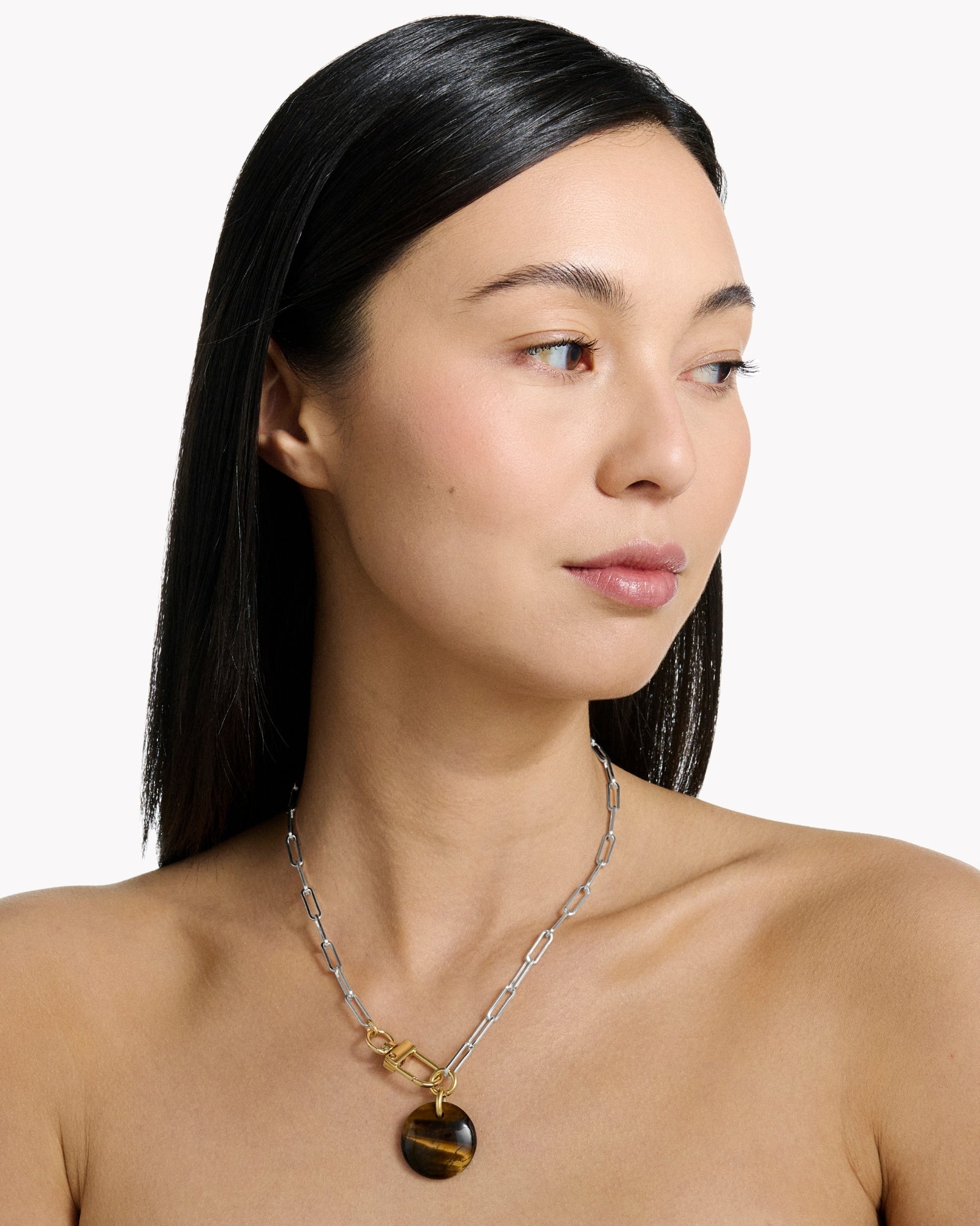 Necklace Cabochon Tiger's Eye - Tadao 