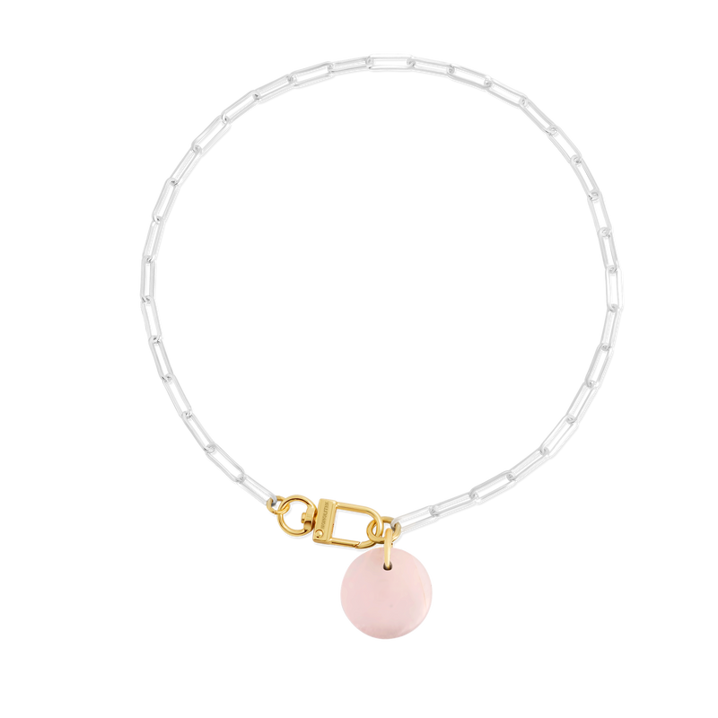 Collier Cabochon Quartz Rose - Tadao