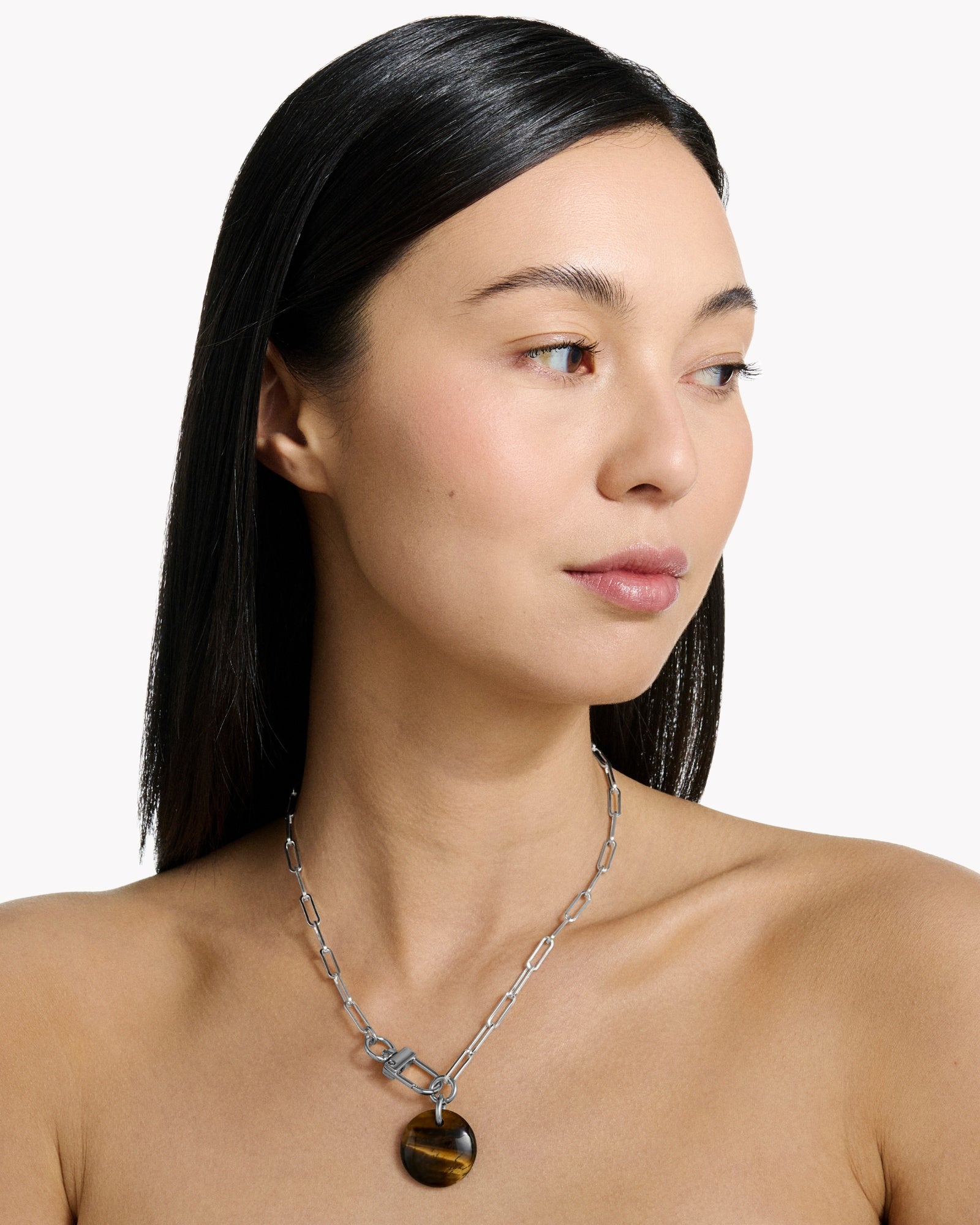 Necklace Cabochon Tiger's Eye - Tadao 