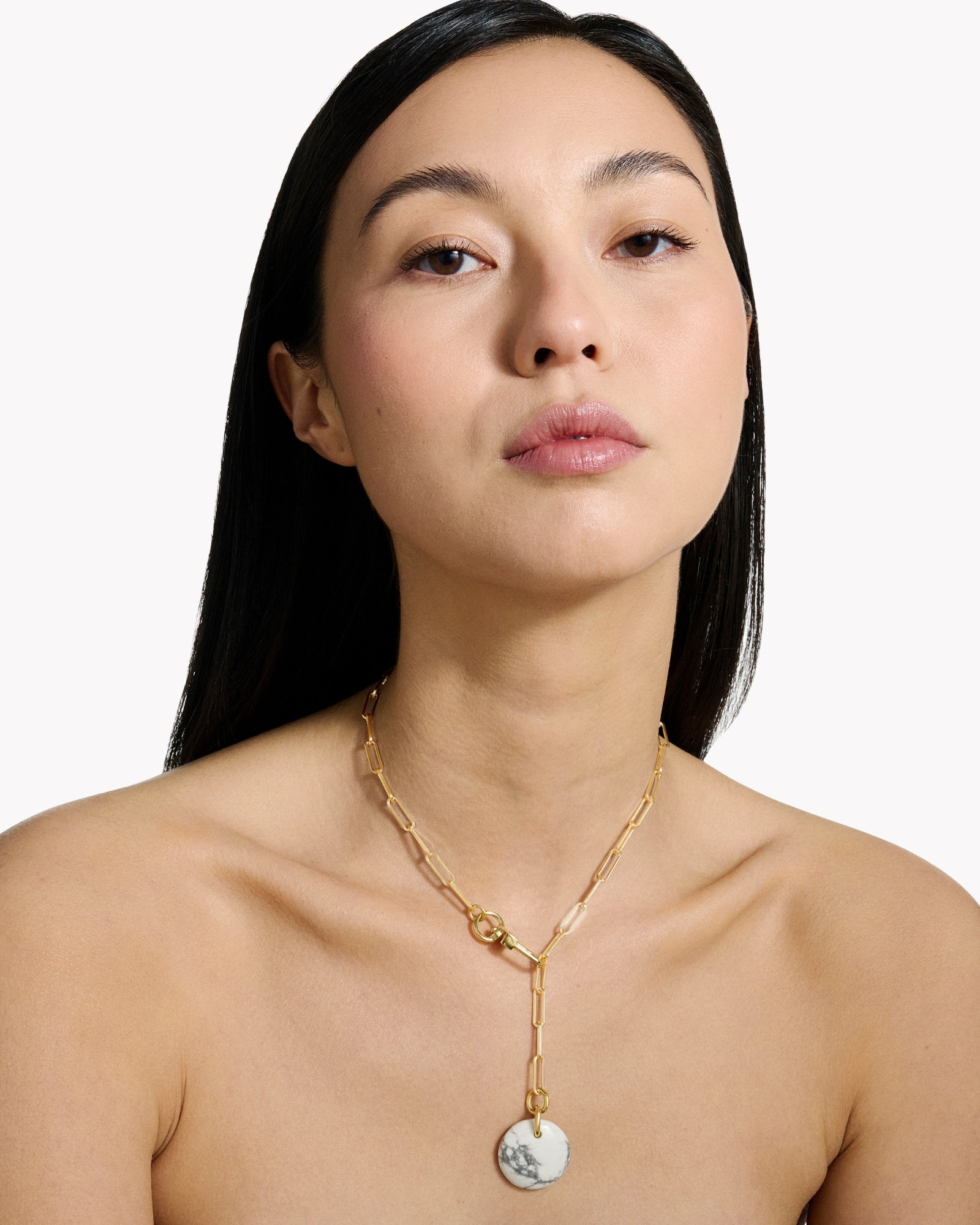 Necklace Cabochon Howlite - Tadao