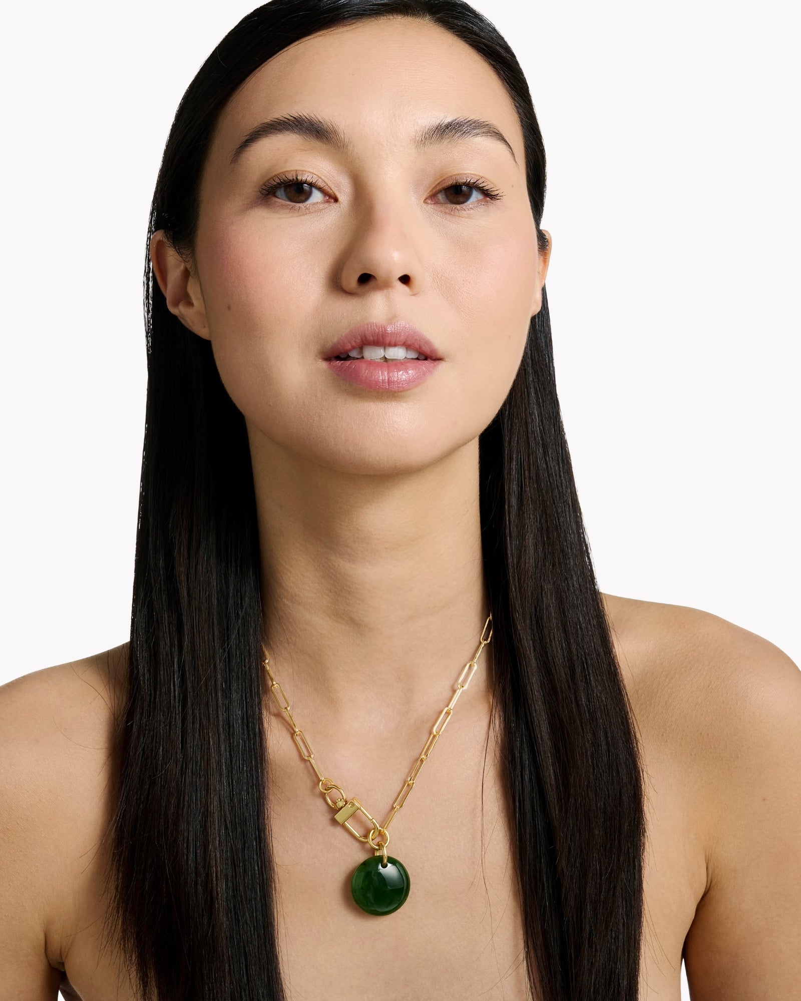 Necklace Cabochon Jade - Tadao