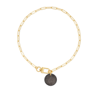 Necklace Cabochon Silver Sheen Obsidian - Tadao