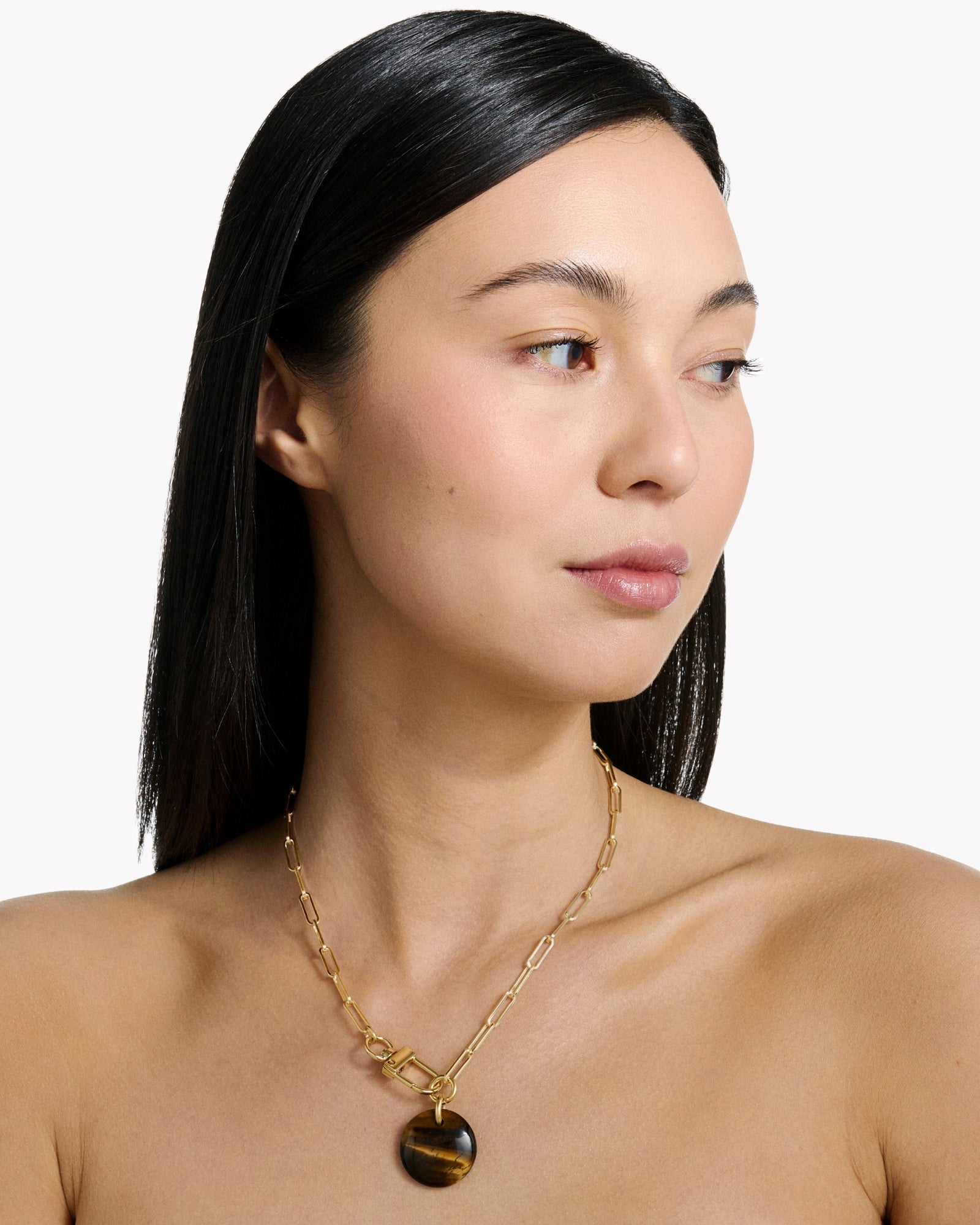 Necklace Cabochon Tiger's Eye - Tadao 