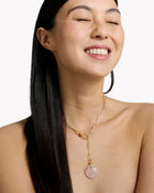 Necklace Cabochon Rose Quartz - Tadao